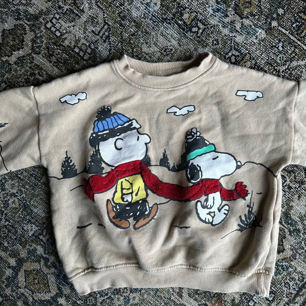 Peanuts Snoopy & Charlie Holiday Sweatshirt 3/4T